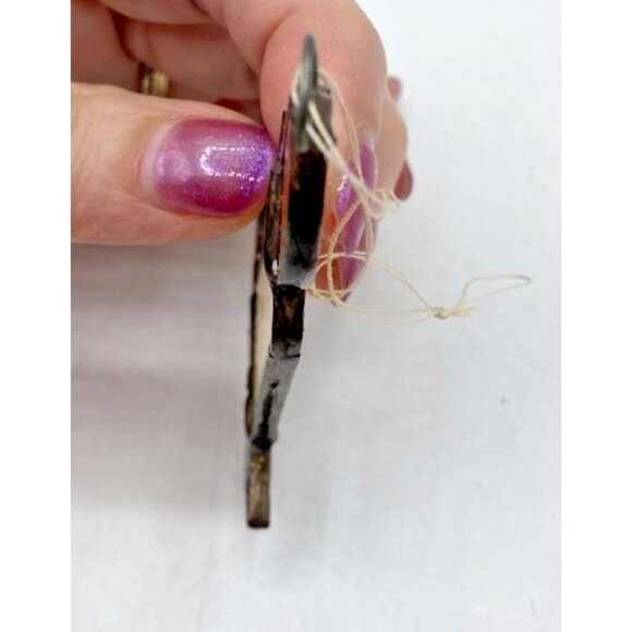 Vintage Stained Glass Candle Christmas Ornament Handmade Holiday Sun Catcher - Picture 6 of 10